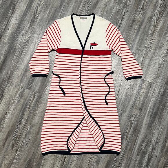 Vintage Fracasse La Marine French Terry Cloth Robe - Picture 1 of 10
